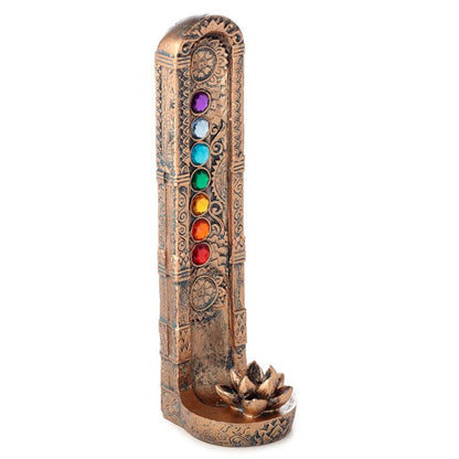 Decorative Vertical Incense Ash Catcher - Lotus Chakra - DuvetDay.co.uk