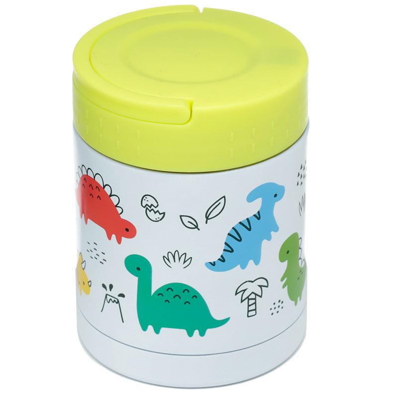 Dinosauria Jr Reusable Stainless Hot & Cold Thermal Insulated Lunch Pot / Snack Pot 500ml - DuvetDay.co.uk