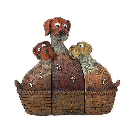 Dog Family In Basket - DuvetDay.co.uk