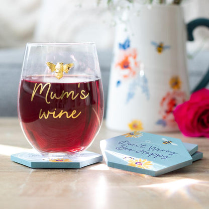 Don't Worry Be Happy Coaster Set - DuvetDay.co.uk