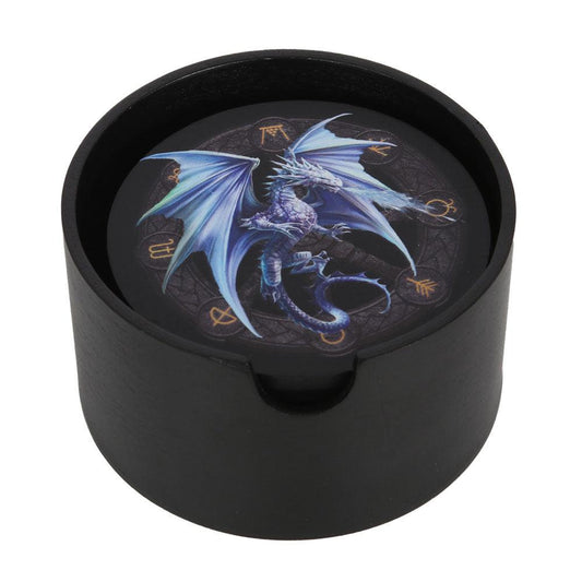 Dragons of the Sabbats Coaster Set by Anne Stokes