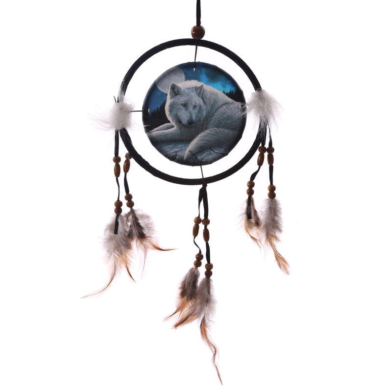 Dreamcatcher (Small) - Lisa Parker Guardian of the North Wolf - DuvetDay.co.uk