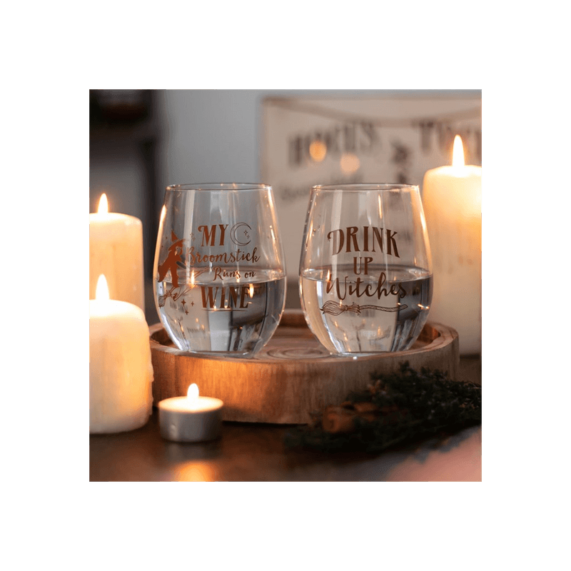 Drink Up Witches Stemless Glass