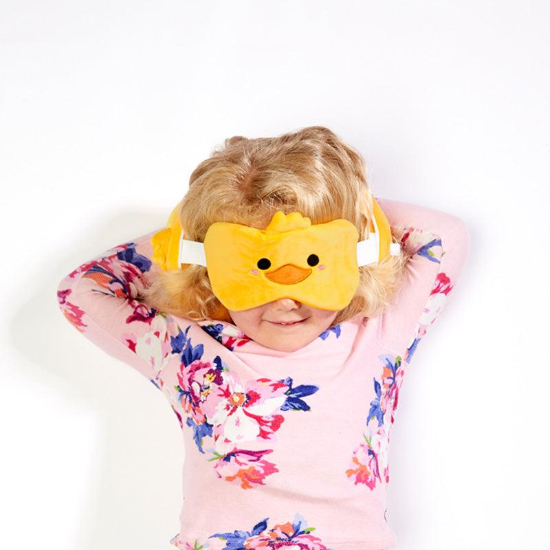 Duck Relaxeazzz Plush Round Travel Pillow & Eye Mask Set - DuvetDay.co.uk