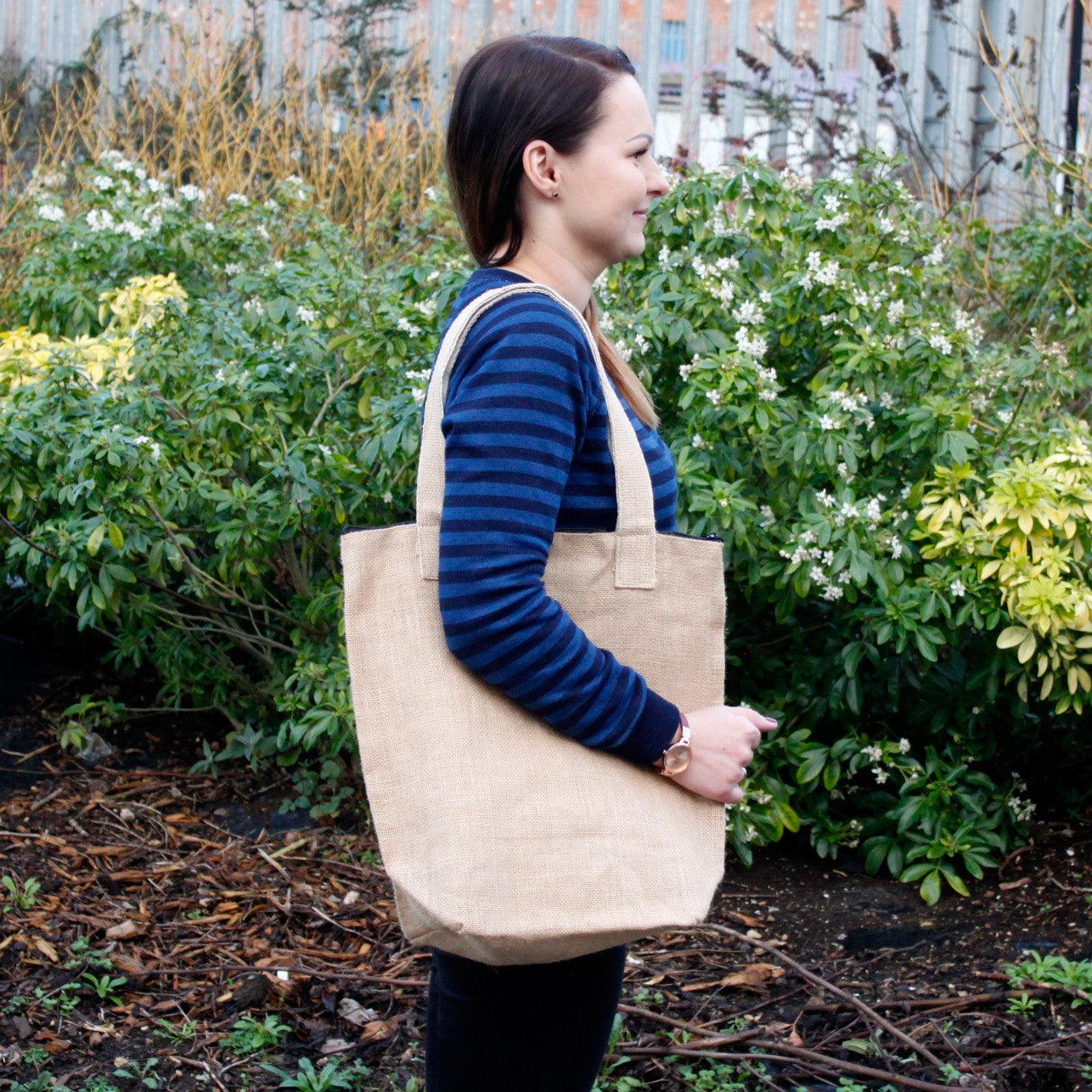 Eco Jute Bag - Blank Design - DuvetDay.co.uk