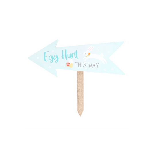 Egg Hunt This Way Sign Stake - DuvetDay.co.uk