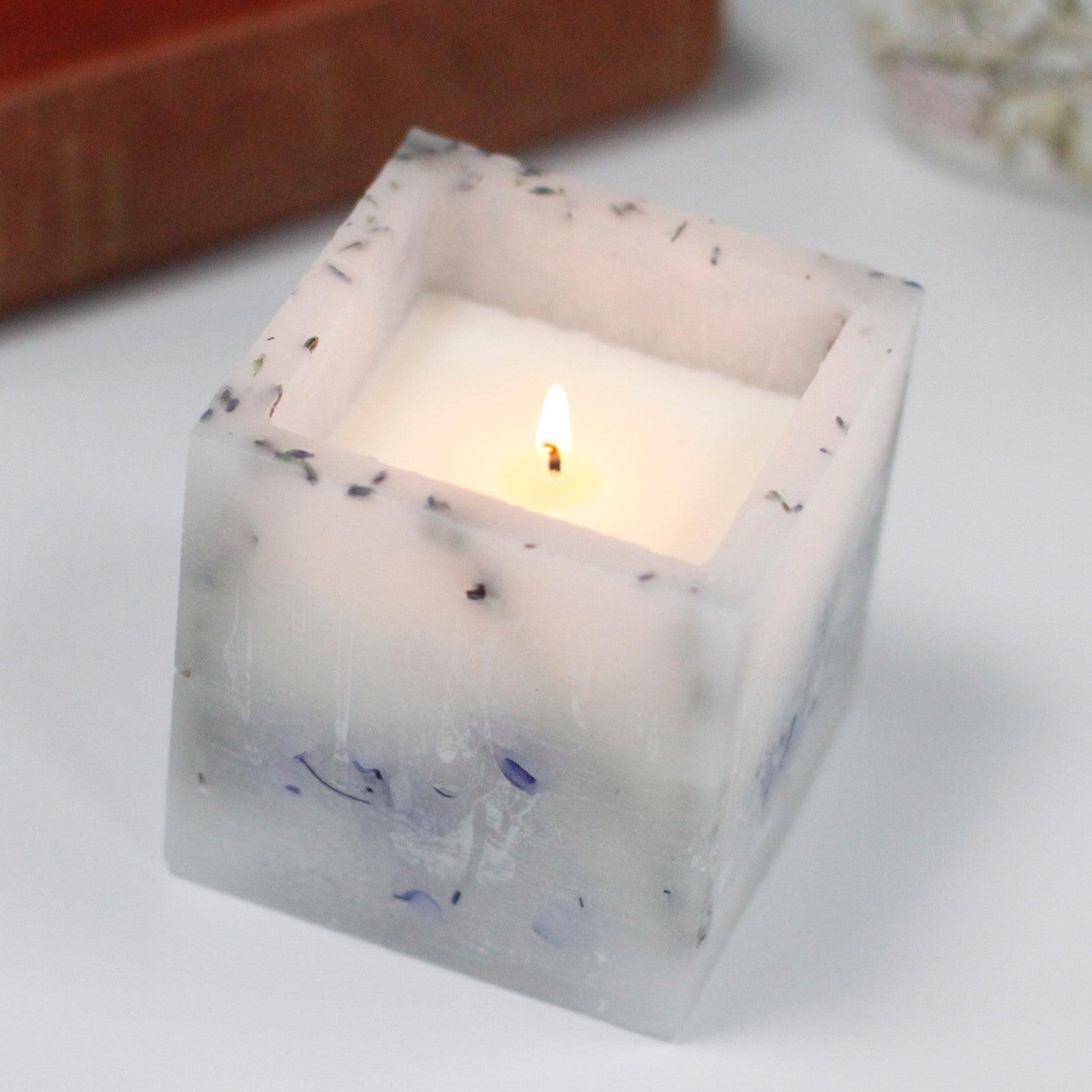 Enchanted Candle - Large Square - Lavender - DuvetDay.co.uk