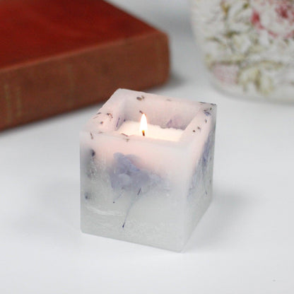 Enchanted Candle - Small Square Jar - Lavender - DuvetDay.co.uk