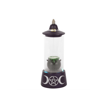 Enclosed Hat and Cauldron LED Backflow Burner - DuvetDay.co.uk