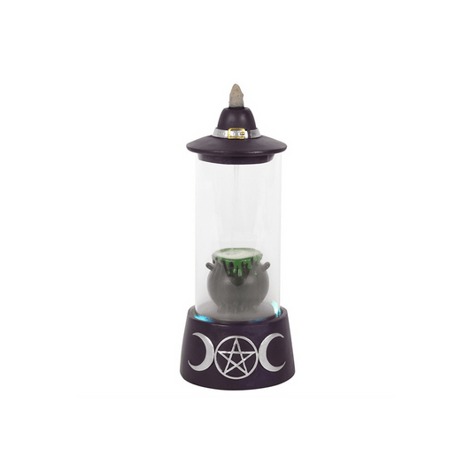 Enclosed Hat and Cauldron LED Backflow Burner - DuvetDay.co.uk