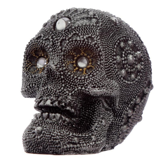 Fantasy Beaded Small Skull Ornament - DuvetDay.co.uk