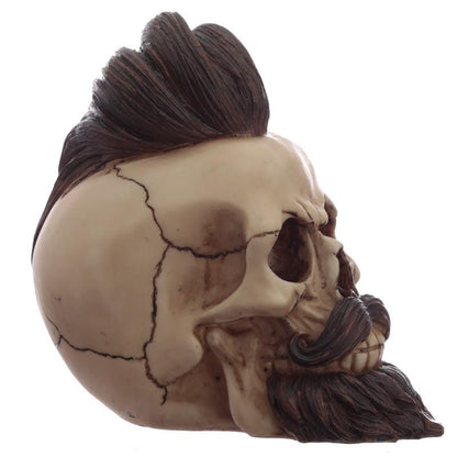 Fantasy Hipster Mohican Skull Ornament - DuvetDay.co.uk