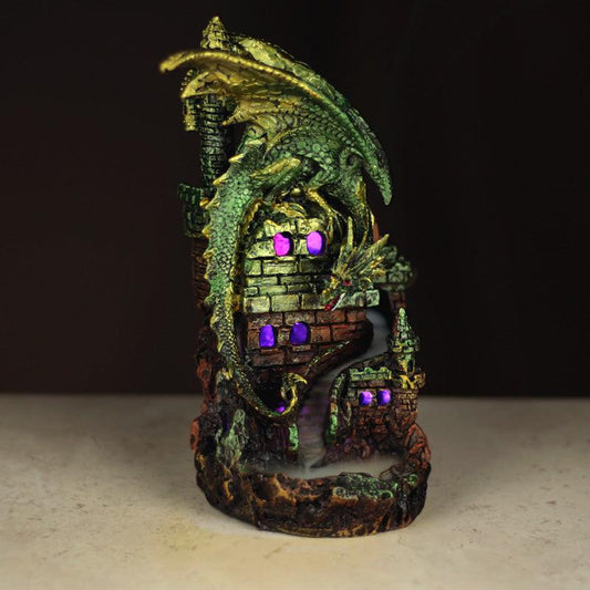 Fantasy LED Backflow Incense Burner - Dragon Castle - DuvetDay.co.uk