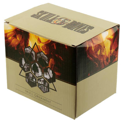 Fantasy Rainbow Marble Skull Ornament - DuvetDay.co.uk