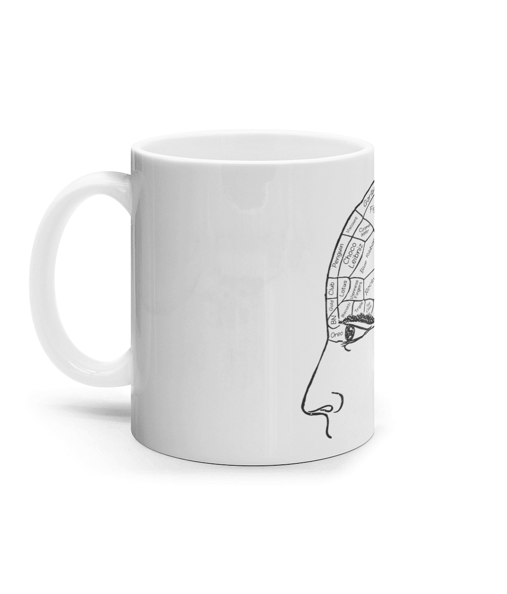 Favourite Biscuit Brain Gift Mug. Thinking of biscuits? - DuvetDay.co.uk