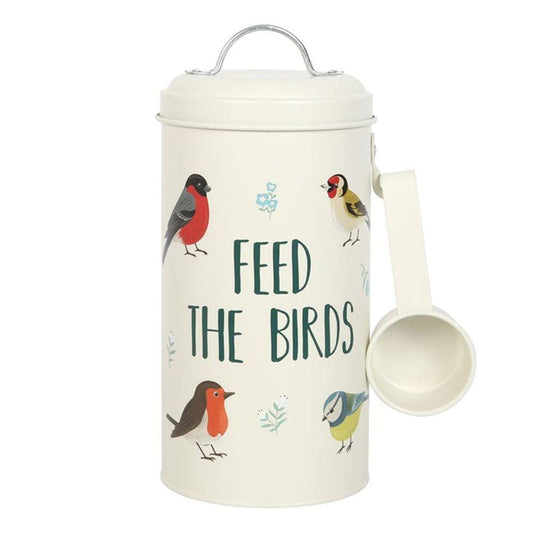 Feed the Birds Bird Seed Tin and Scoop - DuvetDay.co.uk