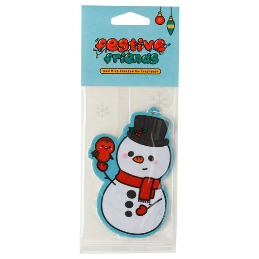 Festive Friends Mint Scented Christmas Snowman Air Freshener - DuvetDay.co.uk