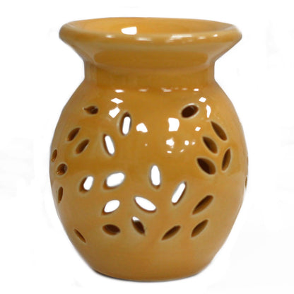 Floral Oil Burner - Orange - DuvetDay.co.uk