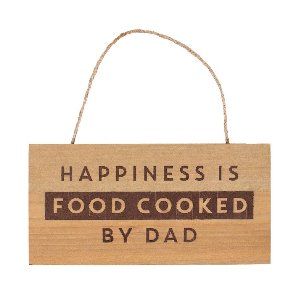 Food Cooked By Dad Hanging Sign - DuvetDay.co.uk