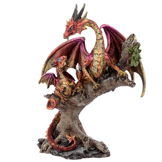 Forest Fire Mother Dark Legends Dragon Figurine - DuvetDay.co.uk