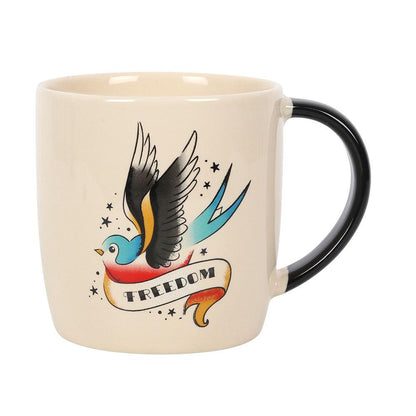 Freedom Tattoo Sparrow Mug - DuvetDay.co.uk