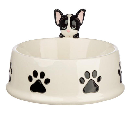 French Bulldog Dog Squad Ceramic Pet Food Bowl - DuvetDay.co.uk