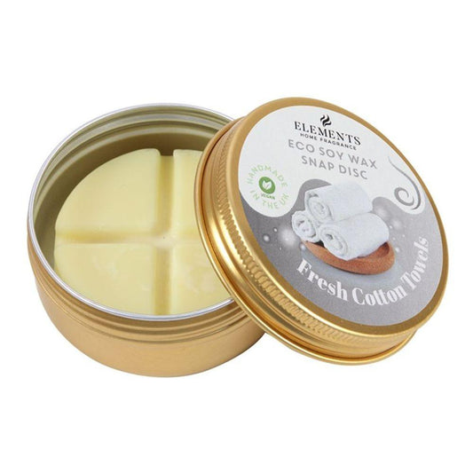 Fresh Cotton Towels Soy Wax Snap Disc - DuvetDay.co.uk
