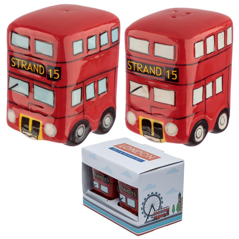 Fun Novelty Routemaster Red Bus Salt and Pepper Set - DuvetDay.co.uk