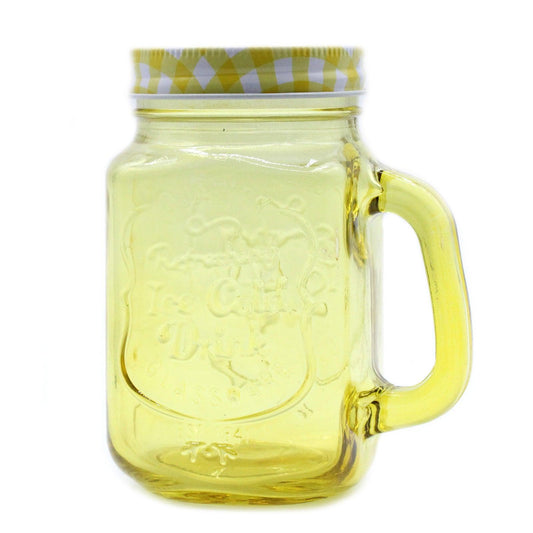 Funky Mason Jar - Ice Cold - Yellow - DuvetDay.co.uk