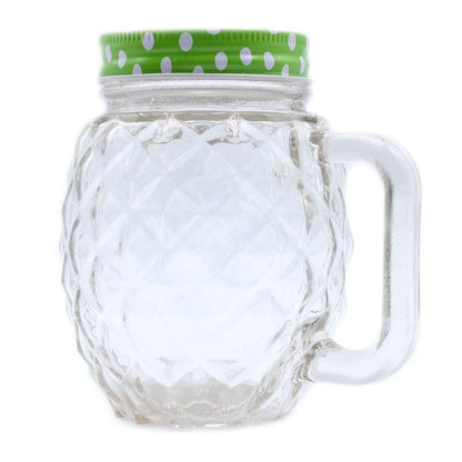 Funky Mason Jar - Pinnapple - Clear - DuvetDay.co.uk