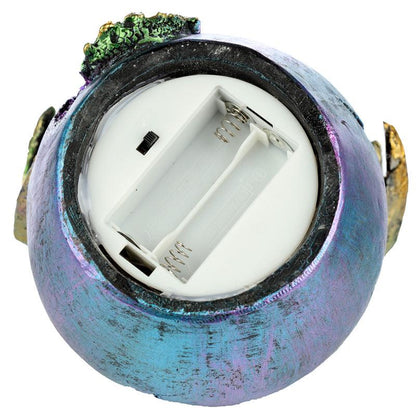 Geode Earth Egg LED Dark Legends Dragon Figurine - DuvetDay.co.uk