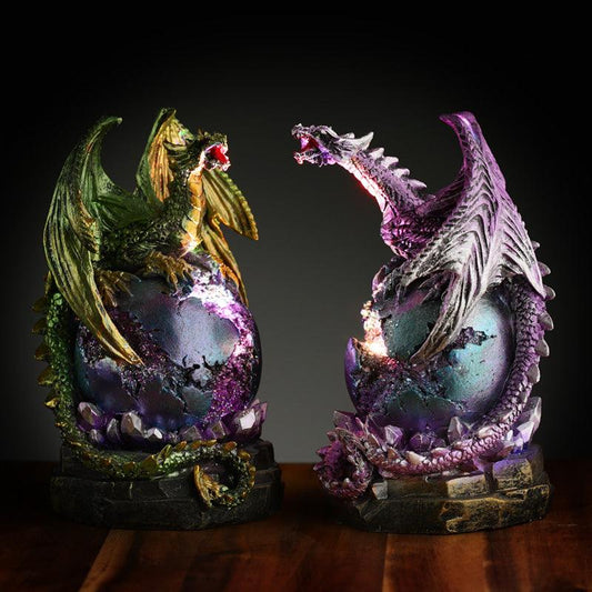 Geode LED Dark Legends Dragon Figurine - DuvetDay.co.uk