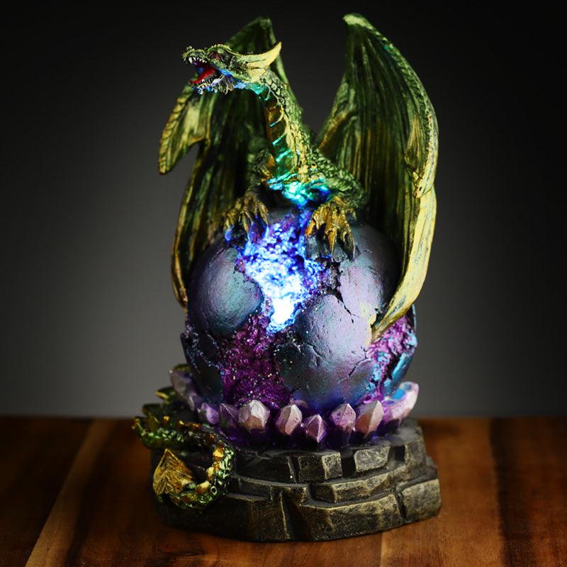 Geode LED Dark Legends Dragon Figurine - DuvetDay.co.uk