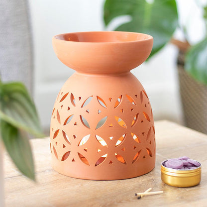 Giant Terracotta Oil Burner - DuvetDay.co.uk