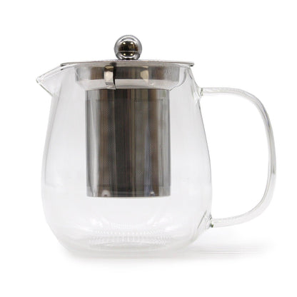 Glass Infuser Teapot - Contemporary - 550ml - DuvetDay.co.uk