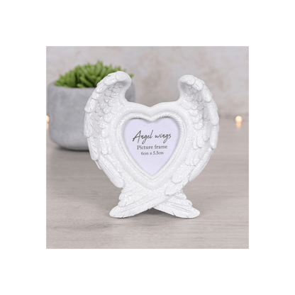 Glitter Angel Wing Photo Frame - DuvetDay.co.uk
