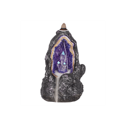 Glowing Crystal Cave Backflow Incense Burner - DuvetDay.co.uk