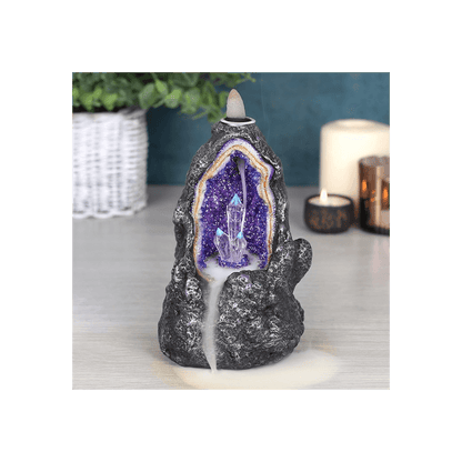 Glowing Crystal Cave Backflow Incense Burner - DuvetDay.co.uk