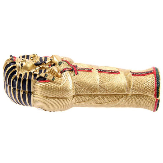 Gold Egyptian Tutankhamen Sarcophagus Trinket Box with Mummy - DuvetDay.co.uk