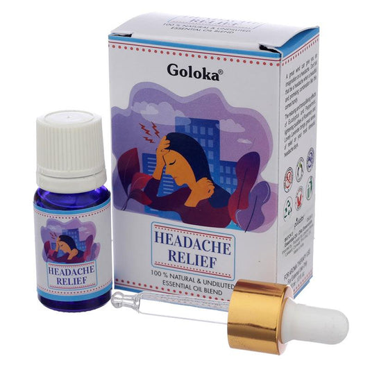 Goloka Blends Essential Oil 10ml - Headache Relief - DuvetDay.co.uk