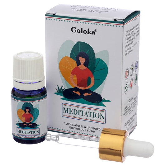 Goloka Blends Essential Oil 10ml - Meditation - DuvetDay.co.uk