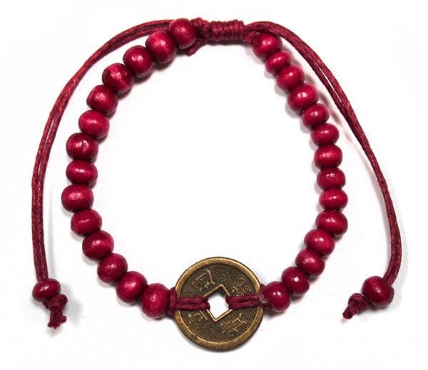 Good Luck Feng-Shui Bracelets - Red - DuvetDay.co.uk