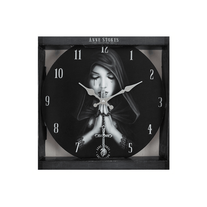 Gothic Prayer Wall Clock by Anne Stokes - DuvetDay.co.uk
