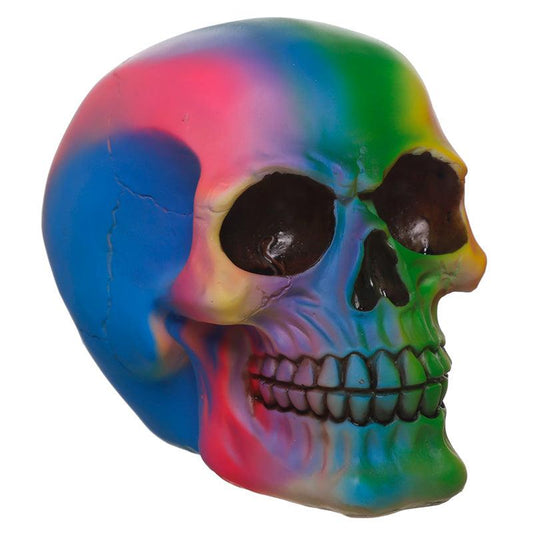 Gothic Rainbow Skull Ornament