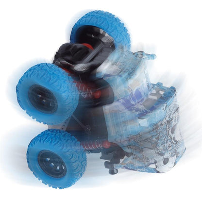 Graffiti School Bus 4x4 Rotating Stunt Monster Truck Toy - DuvetDay.co.uk