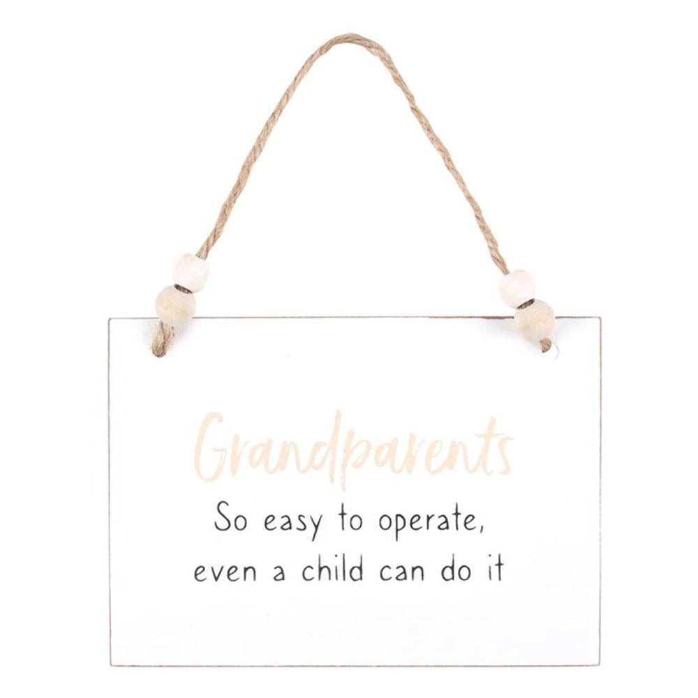 Grandparents Easy To Operate Hanging Sign - DuvetDay.co.uk