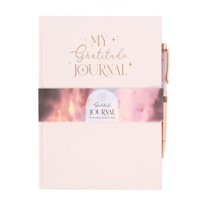 Gratitude Journal with Rose Quartz Pen - DuvetDay.co.uk
