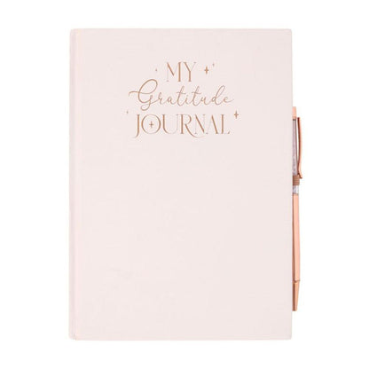 Gratitude Journal with Rose Quartz Pen - DuvetDay.co.uk