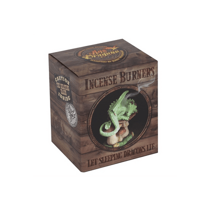 Green Dragon Incense Cone Burner by Anne Stokes - DuvetDay.co.uk