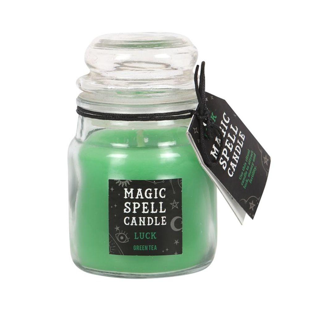 Green Tea 'Luck' Spell Candle Jar - DuvetDay.co.uk